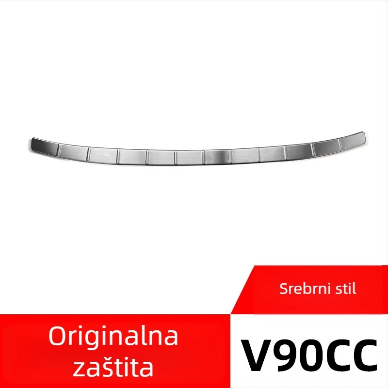 Volvo V90CC stražnja zaštita praga prtljažnika — 304 nehrđajući čelik, OEM stil