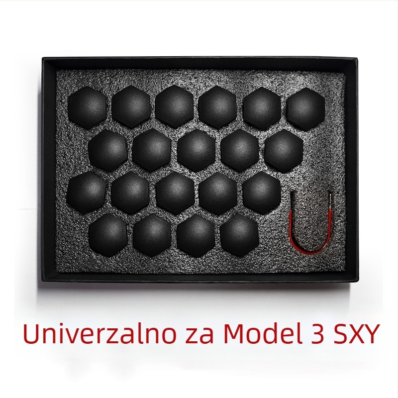 Poklopac vijka središta kotača za Tesla – gumeni, nova verzija, kompatibilan s Model S, X, Y i Model 3