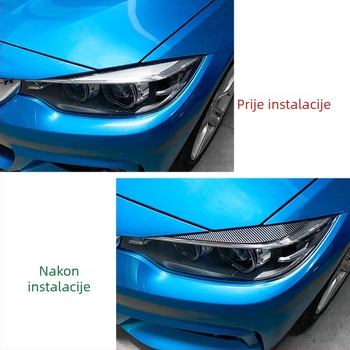 BMW 4. serija F32/F33/F36 vanjska modifikacija — naljepnice za obrve svjetla, ABS, AMP-Z, 2014-2020, prilagodljiva obrada, licencirana privatna oznaka