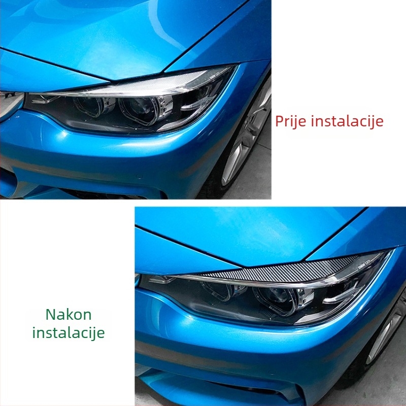 BMW 4. serija F32/F33/F36 vanjska modifikacija — naljepnice za obrve svjetla, ABS, AMP-Z, 2014-2020, prilagodljiva obrada, licencirana privatna oznaka
