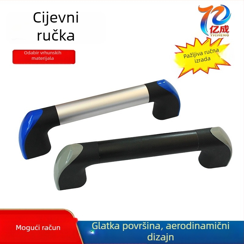 Aluminijska cijevna ručka od aluminijske legure za vrata ormara — montaža na površinu, anodizirani završetak; pogodna za kolica s alatima i nosače prtljage
