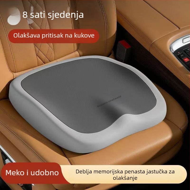 Jastučić za povećanje visine sjedala s memorijskom pjenom za uredske i auto sjedalice
