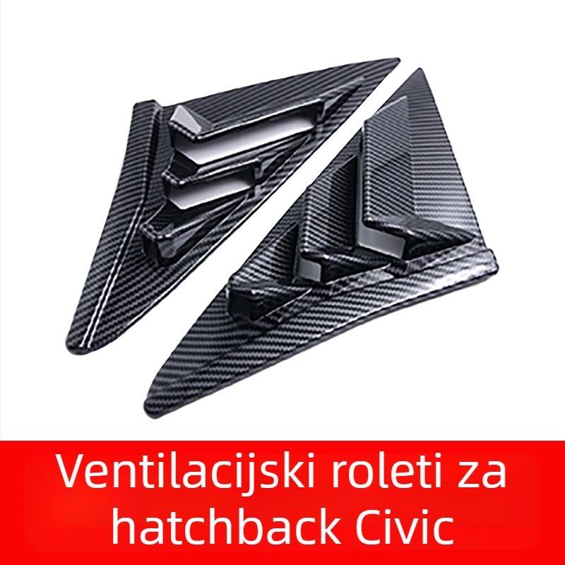 Yibo ABS stražnje trokutaste žaluzine za stražnje staklo Honda Civic Hatchback 2021, AT, prilagodba obrade