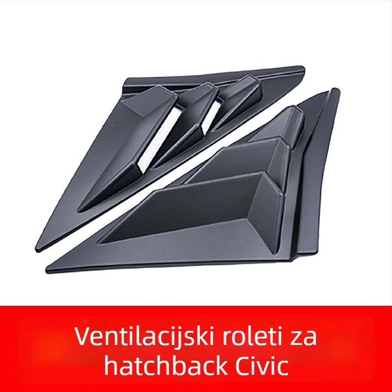 Yibo ABS stražnje trokutaste žaluzine za stražnje staklo Honda Civic Hatchback 2021, AT, prilagodba obrade