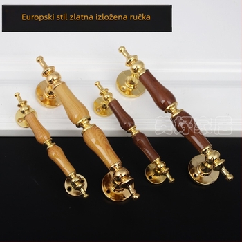 Ručka za vrata u europskom stilu, klasična, od cinkovog legura, za unutarnja vrata