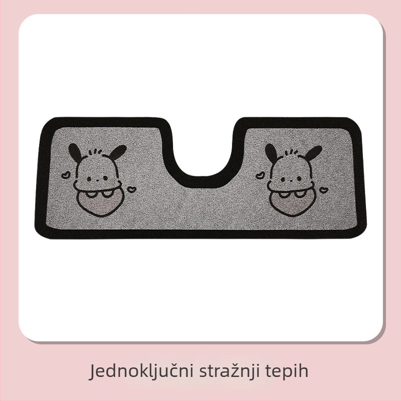 Auto tepih od lana, jednodijelni, univerzalni za četiri godišnja doba, sladak crtani motiv psa, tiskani logo, brend HOT BANANA/BANA Fever, mogućnost prilagodbe