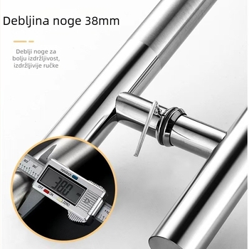 Kvaka za vrata, nehrđajući čelik, okrugli cijevni model, moderni minimalizam