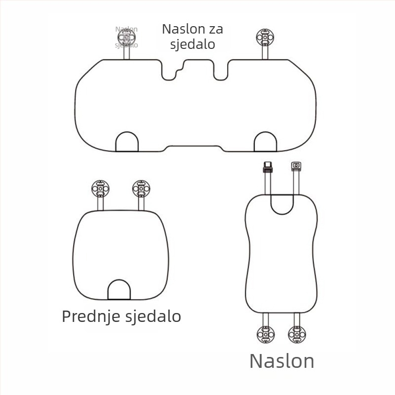 Dječja navlaka za autosjedalicu za sve sezone, s flanelom i Ice Silk materijalom, jastuk za sjedalo i naslon
