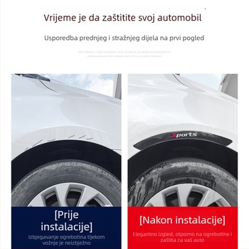 Anti-kolizijska traka za blatnike automobila, materijal kapljičnog ljepila, opći model, prilagodljiva obrada