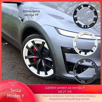 Zaštitni prsten za hub kotača, izdanje P, za Tesla Model Y (Materijal: ABS+PC; Primjenjiv model: Model Y; Prilagodba: Da; Šifra artikla: 2025-Model Y-21)