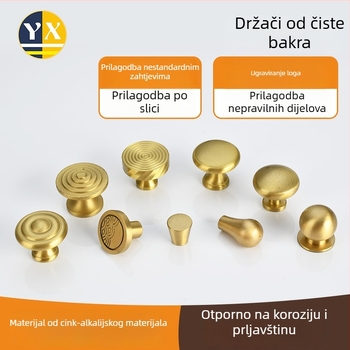 Mesing drška za ormariće i garderobu, ručka za ladice, kovano mesing, moderan minimalistički stil, po mjeri