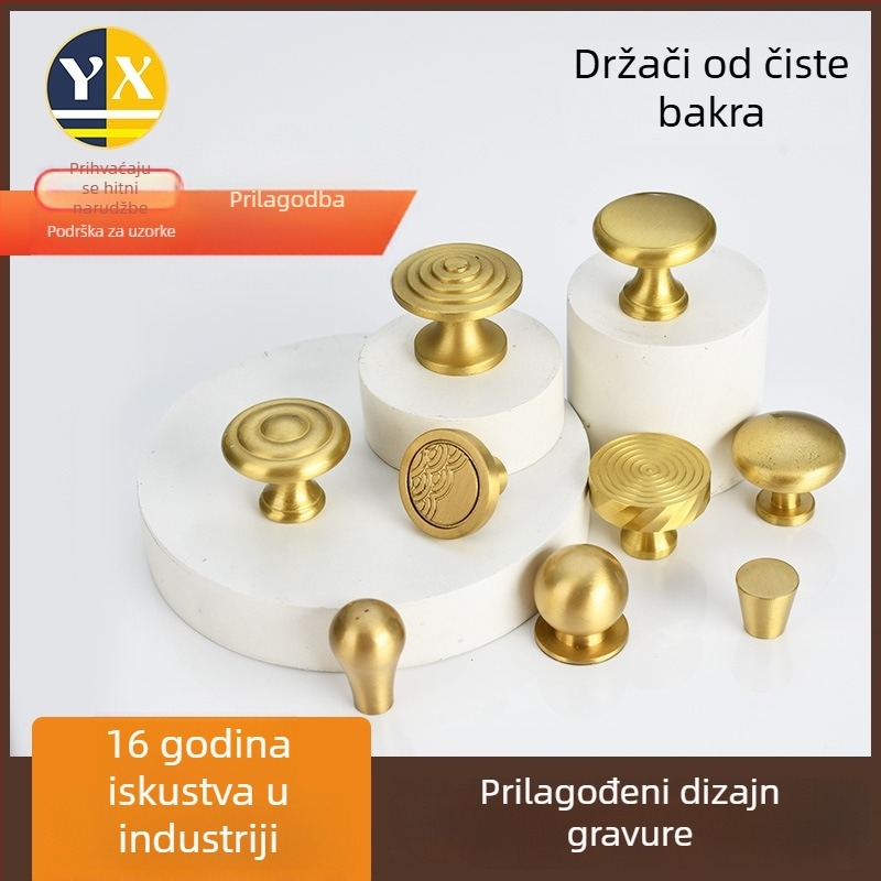 Mesing drška za ormariće i garderobu, ručka za ladice, kovano mesing, moderan minimalistički stil, po mjeri