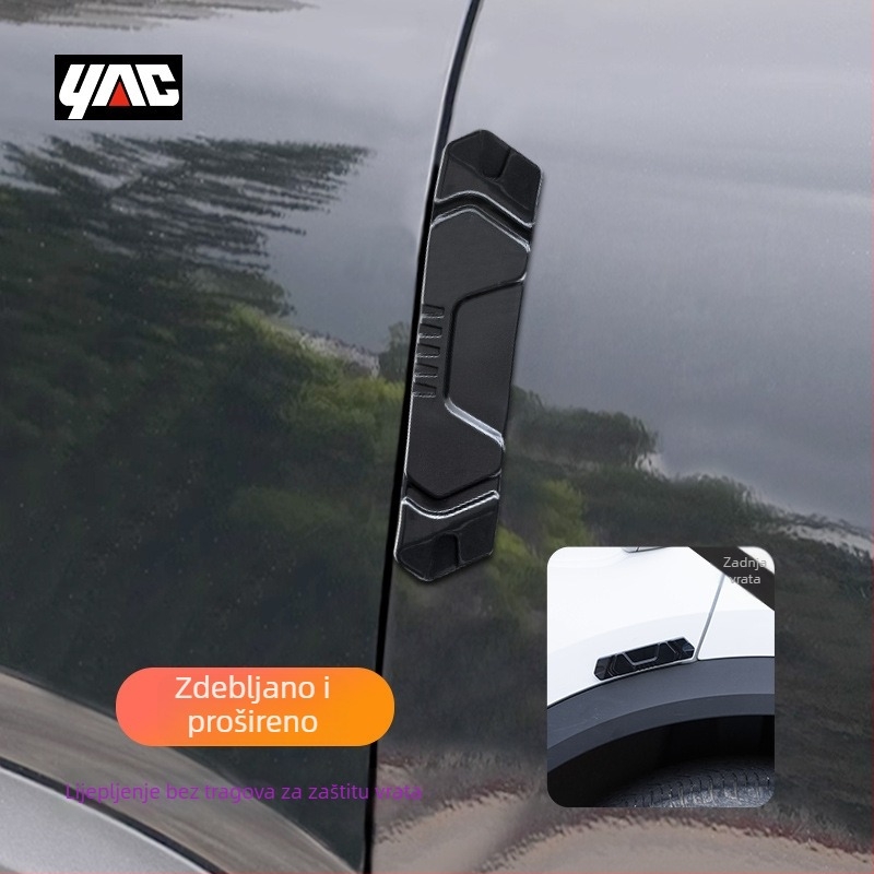 Japan Yac zaštitna traka za vrata automobila protiv naleta, zaštita od ogrebotina, dekorativna naljepnica za rub prtljažnika, crna