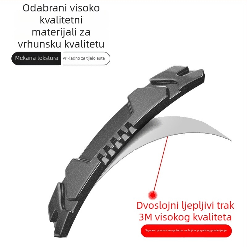 Japan Yac zaštitna traka za vrata automobila protiv naleta, zaštita od ogrebotina, dekorativna naljepnica za rub prtljažnika, crna