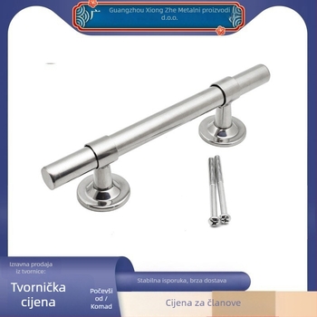 Kvaka za vrata od nehrđajućeg čelika s podesivim razmakom rupa, retro stil sigurnosna kvaka za vrata, aluminijska legura