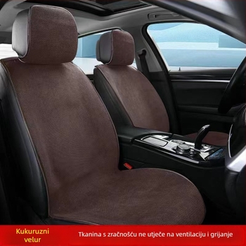 Navlaka za auto sjedalo, velika verzija, kukuruzni baršun, ultra-tanki prozračni sloj, vrhunski pliš, univerzalno za pet sjedala.