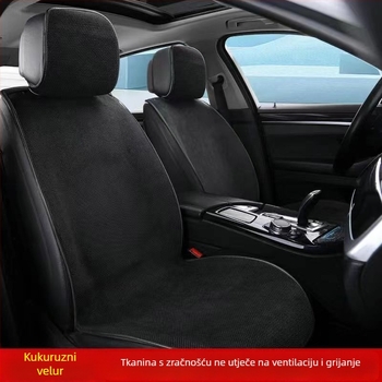 Navlaka za auto sjedalo, velika verzija, kukuruzni baršun, ultra-tanki prozračni sloj, vrhunski pliš, univerzalno za pet sjedala.