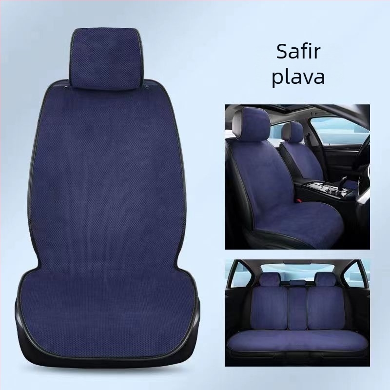 Navlaka za auto sjedalo, velika verzija, kukuruzni baršun, ultra-tanki prozračni sloj, vrhunski pliš, univerzalno za pet sjedala.