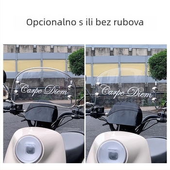 Prednje vjetrobransko staklo za retro električni skuter RCSTAR; Materijal: PE/plexiglas; Prilagodba: Da; Kompatibilno s AIMA/Emma/Yadea