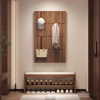 Zidna drvena kuka za odlaganje, novi kineski stil, ulazni organizator