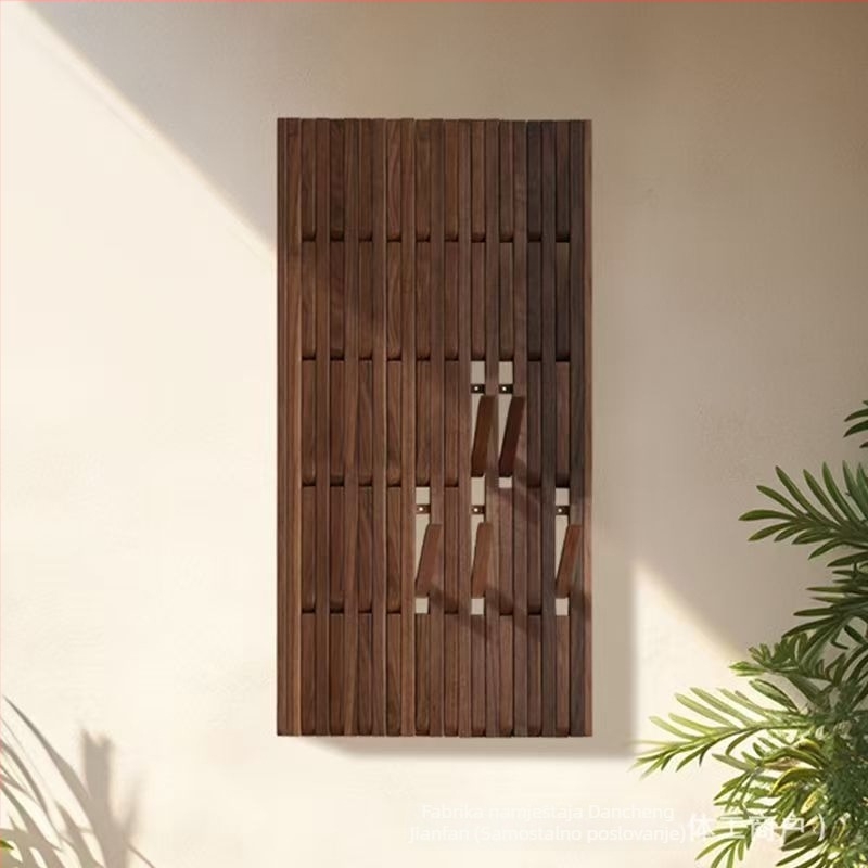 Zidna drvena kuka za odlaganje, novi kineski stil, ulazni organizator