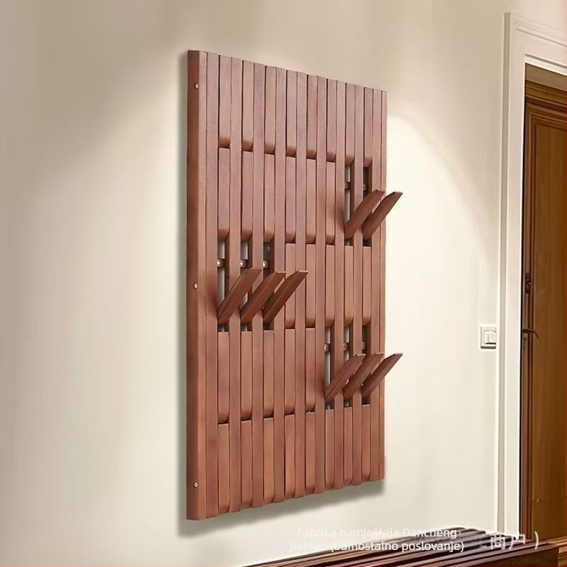 Zidna drvena kuka za odlaganje, novi kineski stil, ulazni organizator