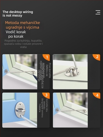 Nerđajući čelični prozorski kukasti zatvarač, starinski fiksni kuk, otporan na vjetar za drvene prozore i vrata