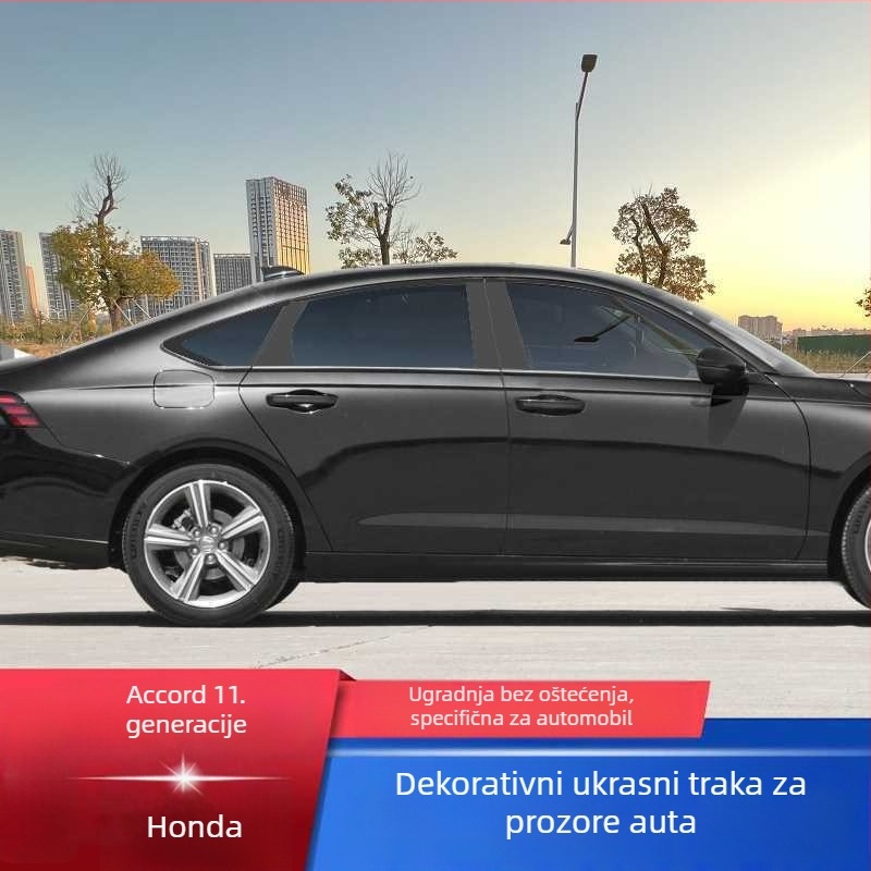 Vanjska ukrasna traka za prozor za 11. generacije Honda Accord (model 2023) – dodatak za izmjenu izgleda