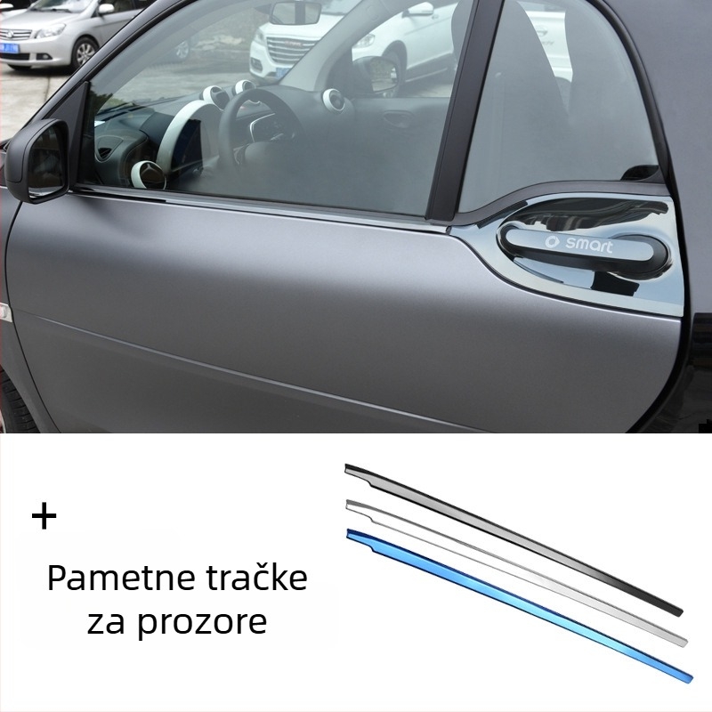Traka za prozorsku obradu Mercedes-Benz Smart, 304 nehrđajući čelik, prilagodljivo postupanje, licencirana privatna etiketa