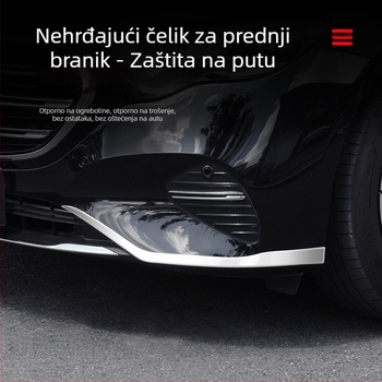 Dekorativne trake prednjeg branika za Mercedes-Benz E-Klasu (E300L/E260L), zaštita od sudara i ogrebotina – vanjski dodaci