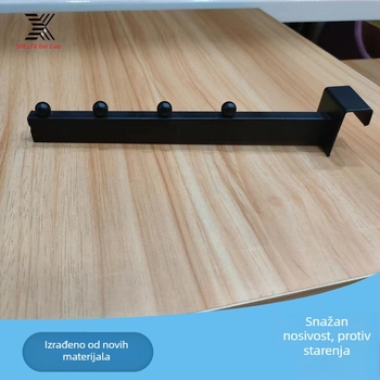 Kuke kvadratne cijevi za stalak za izlaganje u supermarketu – debele kuke za čarape i dodatke za mobitele, model 1, materijal: željezo, završna obrada: sprej plastika