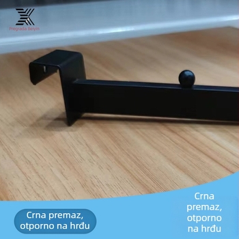 Kuke kvadratne cijevi za stalak za izlaganje u supermarketu – debele kuke za čarape i dodatke za mobitele, model 1, materijal: željezo, završna obrada: sprej plastika