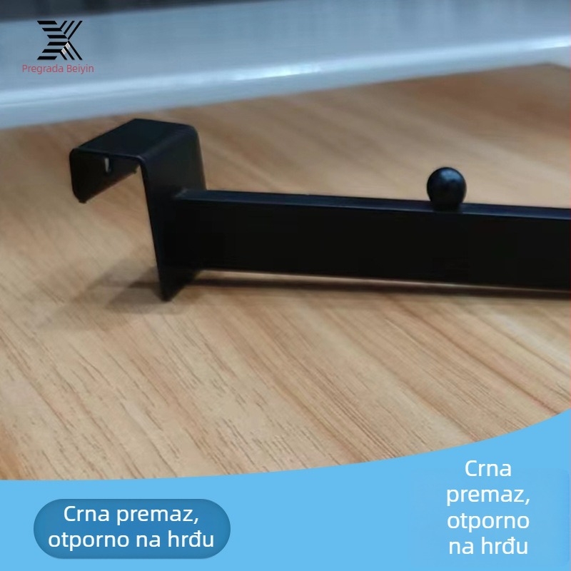 Kuke kvadratne cijevi za stalak za izlaganje u supermarketu – debele kuke za čarape i dodatke za mobitele, model 1, materijal: željezo, završna obrada: sprej plastika