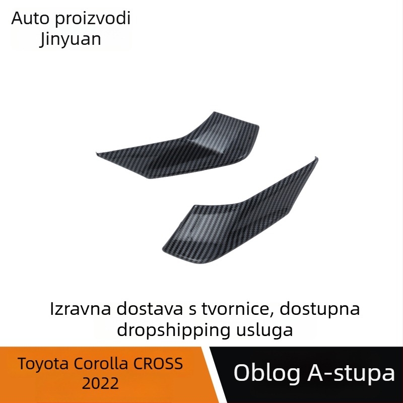 A-stup dekorativni pokrov za 2022 Toyota Corolla Cross – ABS plast – prednji A-stup dekorativni pokrov