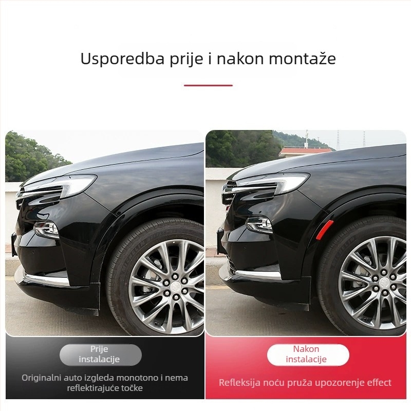 Flash Reflektivna naljepnica za blatnike karoserije, samoljepljiva, uzorak: reflektirajući