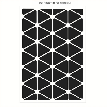 Retro crne trokutaste reflektirajuće naljepnice za kacigu i bicikl, otporne na ogrebotine, ljepila, geometrijski uzorak