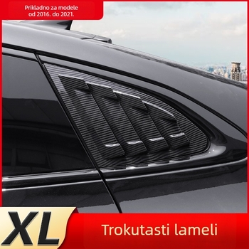 Vanjska modifikacija Chevrolet Malibu XL 2016-2022 — ABS stražnje staklo trokutne žaluzije s Shark Gill dekorativnim patchom