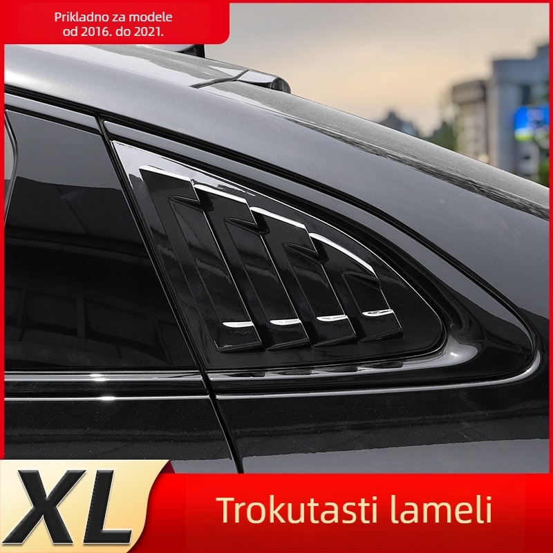 Vanjska modifikacija Chevrolet Malibu XL 2016-2022 — ABS stražnje staklo trokutne žaluzije s Shark Gill dekorativnim patchom