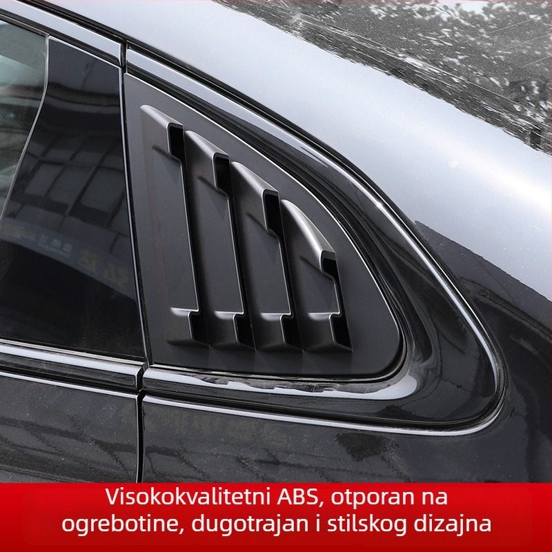 Vanjska modifikacija Chevrolet Malibu XL 2016-2022 — ABS stražnje staklo trokutne žaluzije s Shark Gill dekorativnim patchom