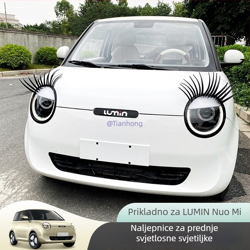 Reflektivna automobilska naljepnica – par dekorativnih trepavica, usisna čaša za postavljanje, marka Qirui, materijal: naljepnice
