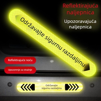 Honghe reflektirajuće upozoravajuće naljepnice za stražnji dio automobila, PET/PVC, montaža ljepilom, bez uzorka