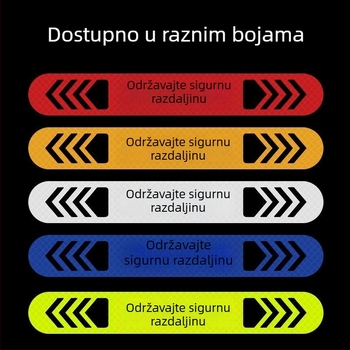 Honghe reflektirajuće upozoravajuće naljepnice za stražnji dio automobila, PET/PVC, montaža ljepilom, bez uzorka