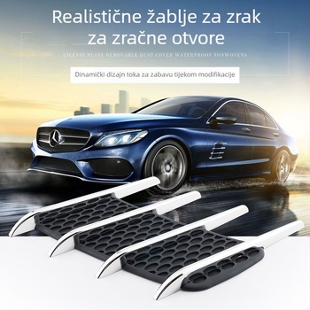 Par dekorativnih naljepnica za karoseriju s realističnim žraločjim škrgama za otvor za zrak na haubi
