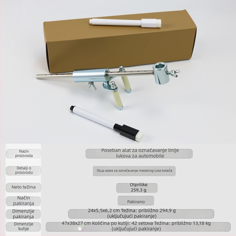 Ručni alat za označavanje linije blatnika za popravak udublina na karoseriji od limenog materijala — alat za paralelne crte
