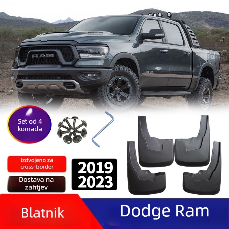 Blatnik za Dodge RAM 2019+ – plast, materijal blatnika: TPE+PP, kompatibilan RAM, mogućnost prilagodbe