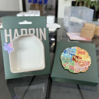 Prozirna kutija za pakiranje magnetskih hladnjaka s kukicama i mini unutarnjom ladicom, bijela kartonska kutija, papir 350 g, prilagođeni tisak logotipa