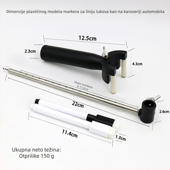 Alat za popravak karoserije automobila i ispravljanje udubljenja, alat za crtanje linija luka kotača, podaci za crtanje, obnova originalne boje