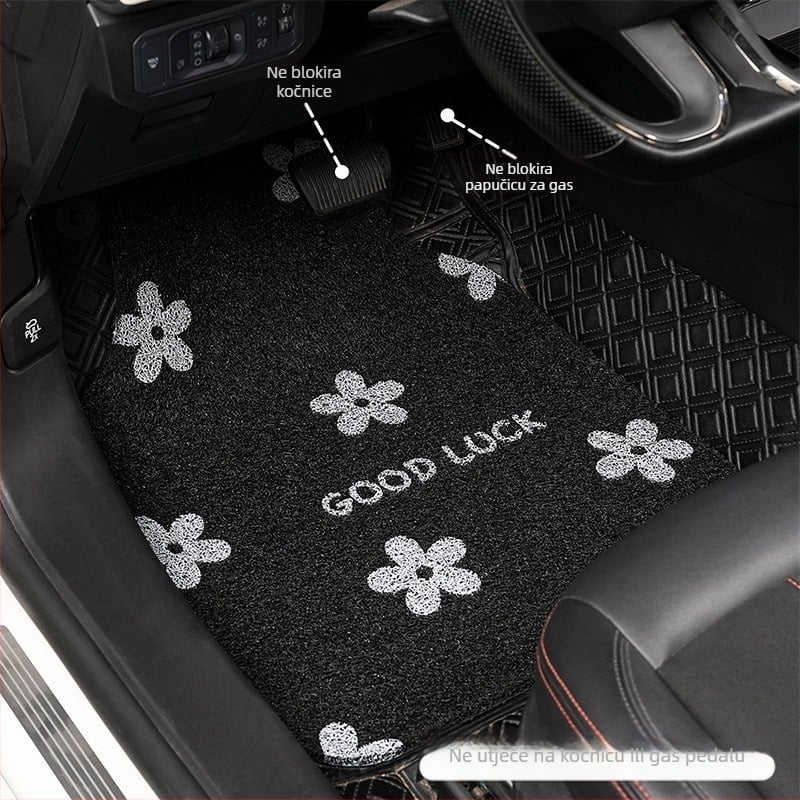 Auto podne prostirke, univerzalna primjena, prostirka vozača, Silk Coil materijal, vodootporne i otporne na prljavštinu (Materijal: Silk Coil; Prilagodba: Universalna; Pozicija: Vozač)
