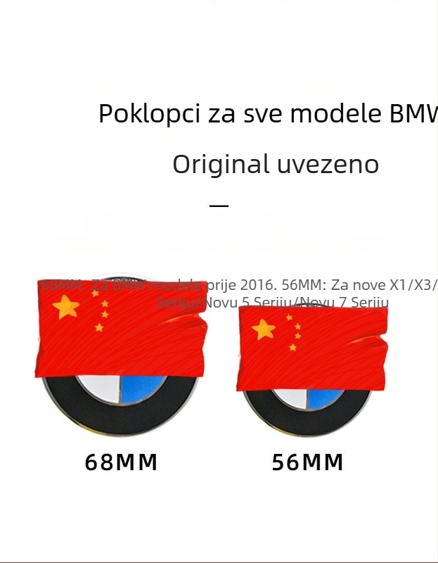 BMW središnja kapica za hub, 10 klinova, ABS, Cool Gith, kompatibilna s 3-serija, 5-serija, X1, X5