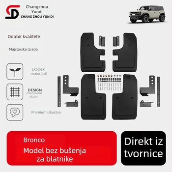 Zadnji blatnik za Ford Bronco (2021–2023), montaža bez bušenja, PP plastika